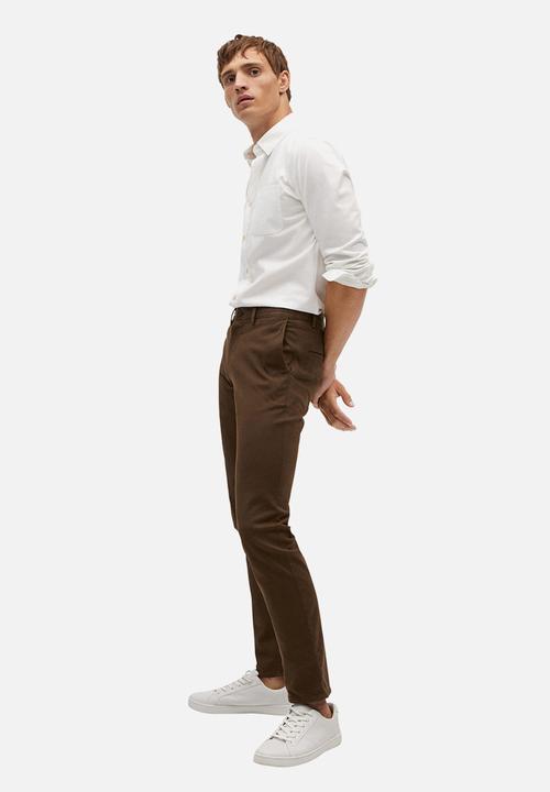 MANGO - Barna trousers - brown