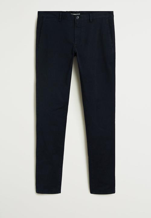 MANGO - Barna trousers - navy
