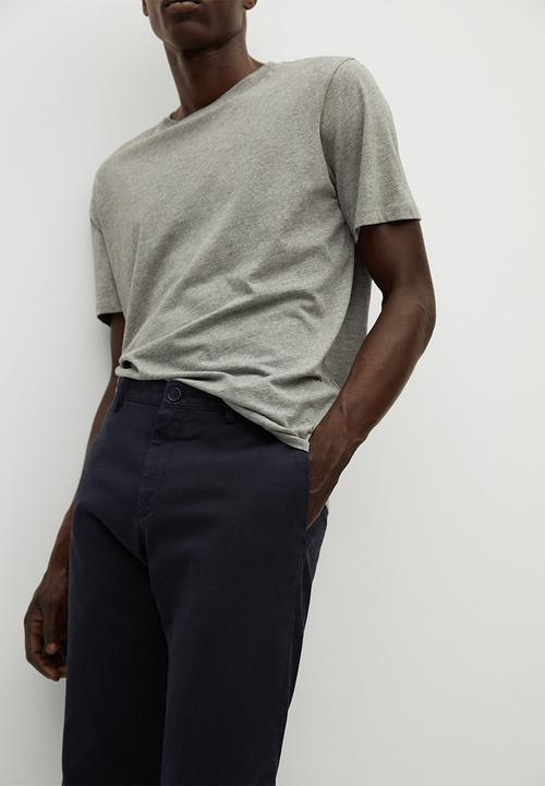 MANGO - Barna trousers - navy