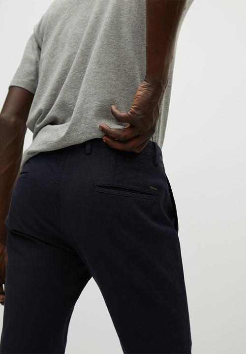 MANGO - Barna trousers - navy