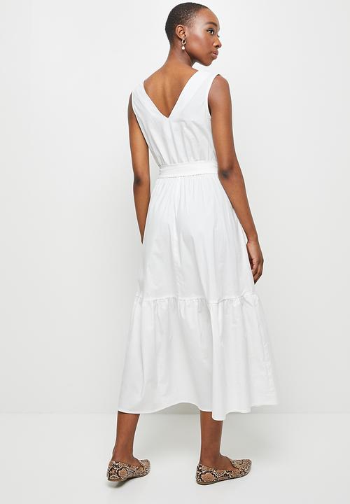 edit - Poplin maxi dress - white