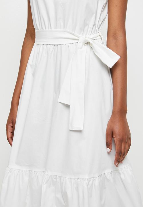 edit - Poplin maxi dress - white