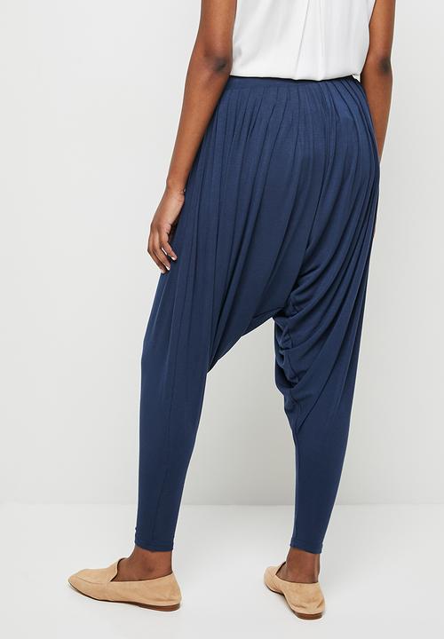 edit - High waisted cuffed harem - navy