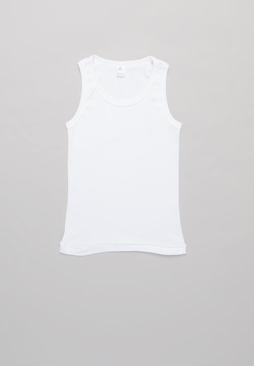 Pop Candy - 2 Pack sleeveless vests - white