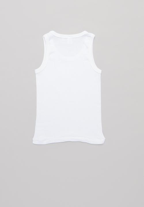 Pop Candy - 2 Pack sleeveless vests - white
