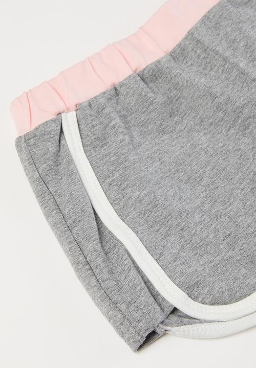 Pop Candy - Girls dreams tee & shorts set - pink & grey