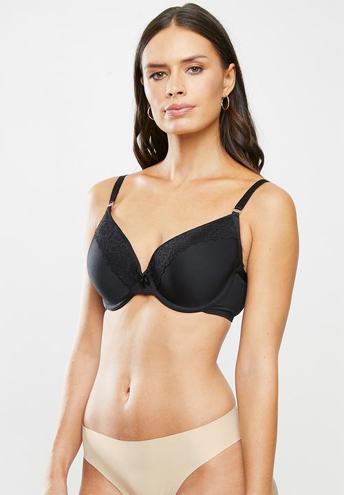 Playtex - 2 pack elixir underwire padded bra - black & pink