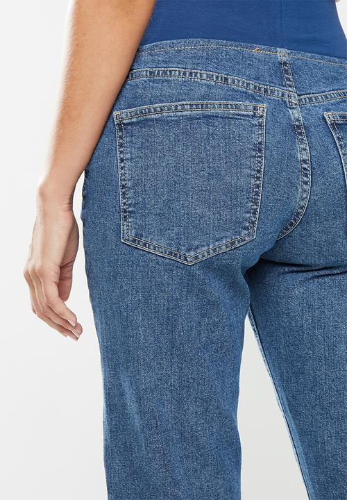 Cotton On - Maternity stretch mom jean - coogee blue