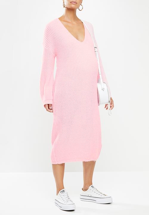 Glamorous - Maternity pearl dress - pale pink