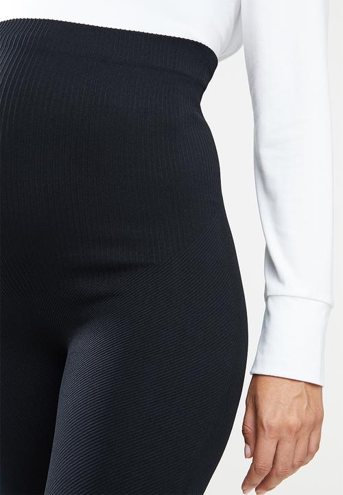 Cotton On - Maternity lifestyle seamless rib 7/8 tight - black