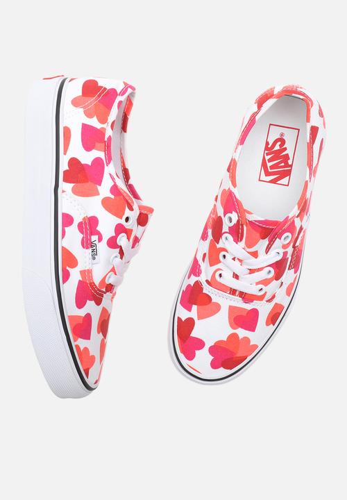 Vans - Authentic - (valentines hearts) true white/fuchsia purple