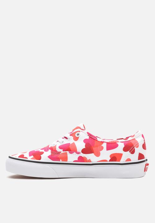 Vans - Authentic - (valentines hearts) true white/fuchsia purple