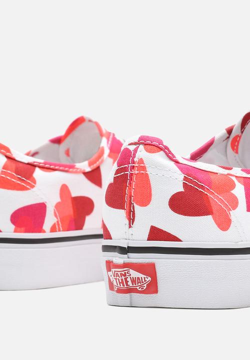 Vans - Authentic - (valentines hearts) true white/fuchsia purple