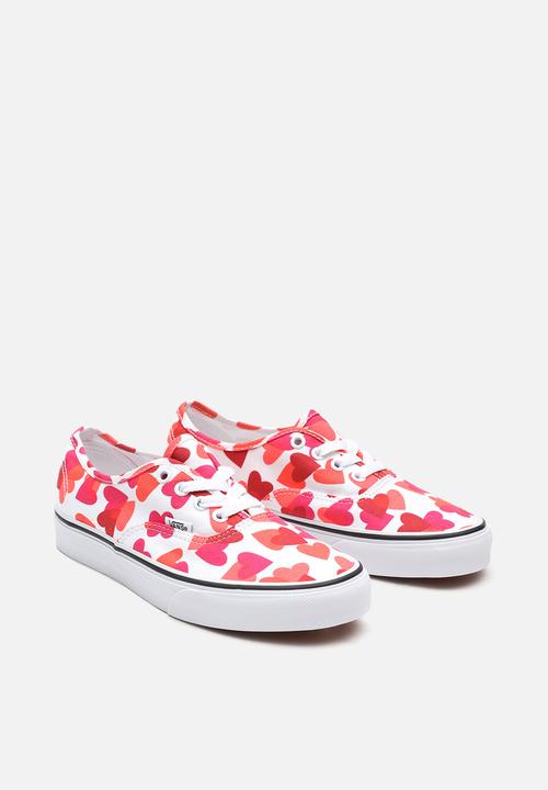 Vans - Authentic - (valentines hearts) true white/fuchsia purple