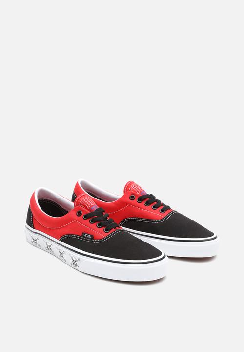 Vans - Era - (new varsity) black/high risk red