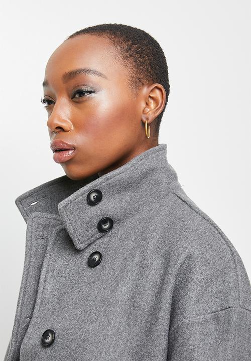 edit - Lapels melton jacket - grey