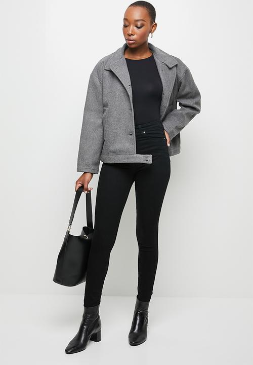 edit - Lapels melton jacket - grey