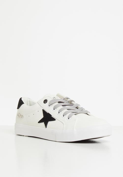 Miss Black - Goose sneaker - white & black