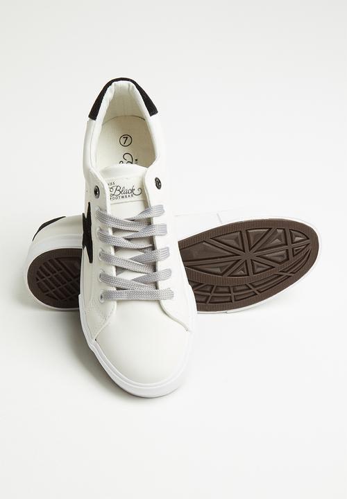Miss Black - Goose sneaker - white & black