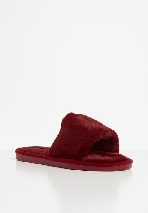 Miss Black - Rella slipper - burgandy