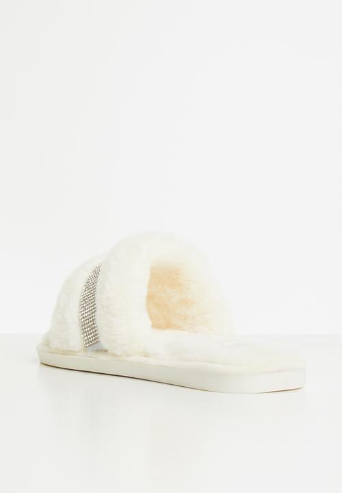 Miss Black - Rella 3 slipper - white