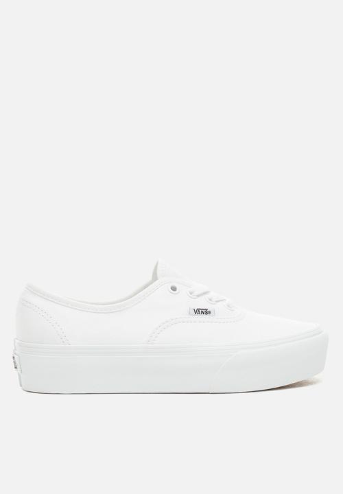 vans platform authentic white