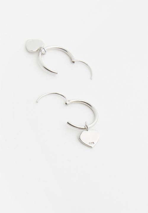 Superbalist - Sterling silver heart earrings