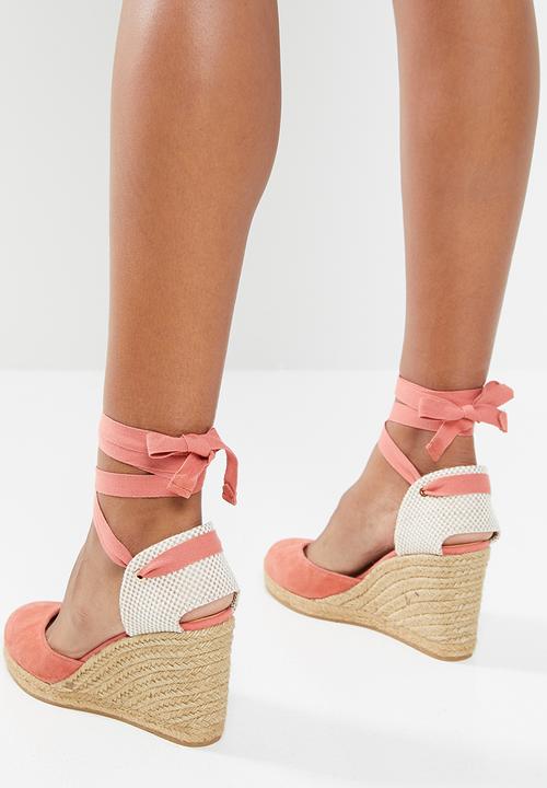 ALDO - Muschett suede wedge heel - coral