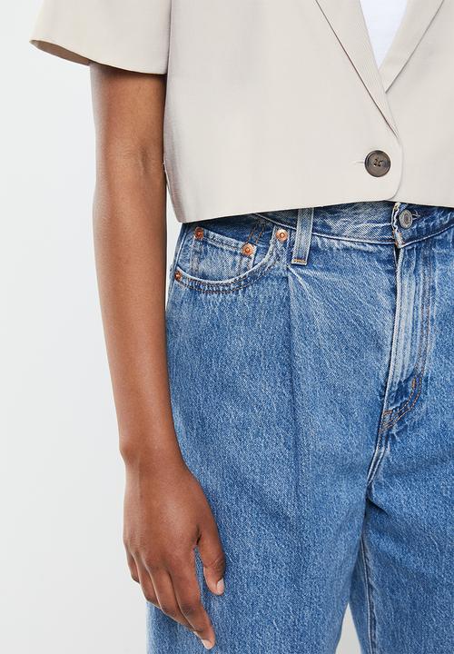 Cotton On - Ultimate short sleeve crop blazer - taupe
