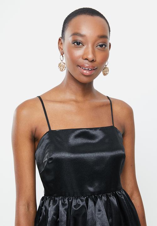 Blake - Fit & flare bubble dress - black