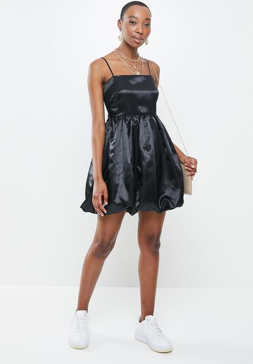 Blake - Fit & flare bubble dress - black