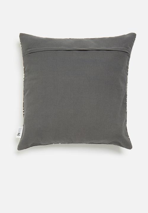 Sixth Floor - Hatch cushion cover -  charcoal & white