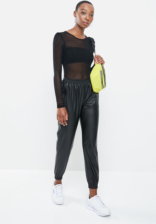 Blake - Mesh long sleeve top - Black