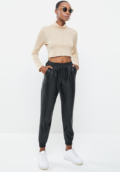 Blake - Pu jogger - black