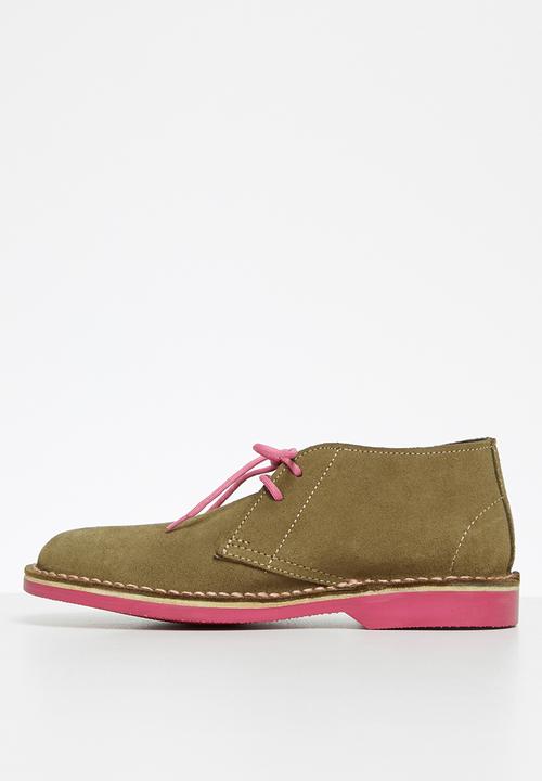 Veldskoen - Veldskoen heritage uhambo 2.0 - brown with hot pink sole