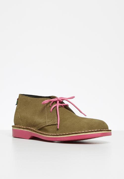 Veldskoen - Veldskoen heritage uhambo 2.0 - brown with hot pink sole