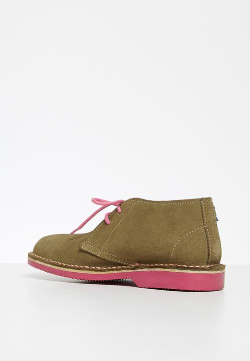 Veldskoen - Veldskoen heritage uhambo 2.0 - brown with hot pink sole