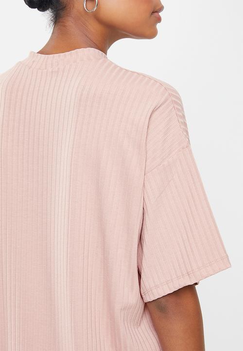Superbalist - Maternity ribbed boxy tee - blush