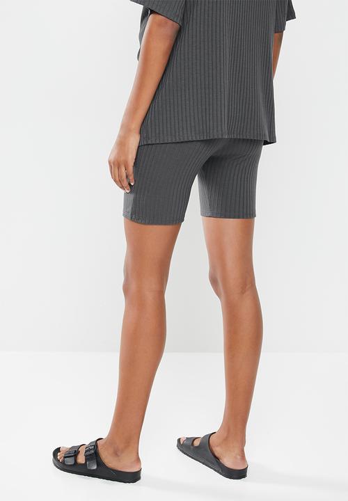 Superbalist - Maternity ribbed cycle short - charcoal