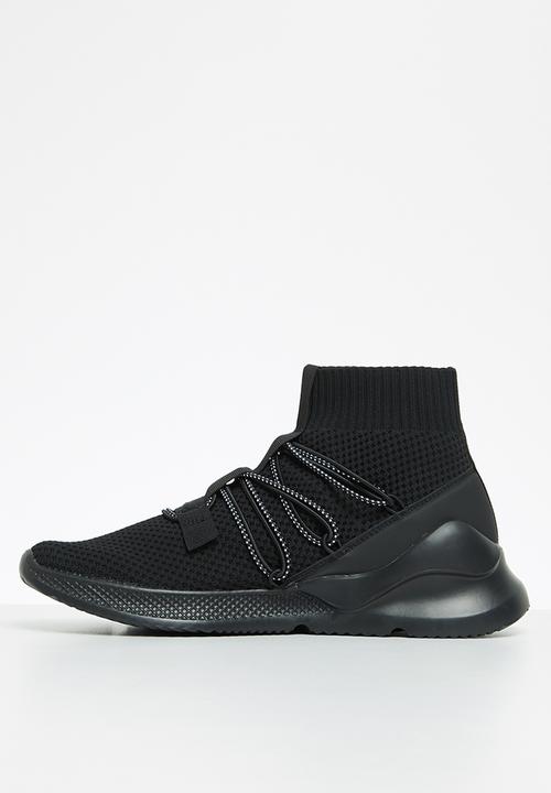 Cotton On - Jarrod knitted sneaker boot - black