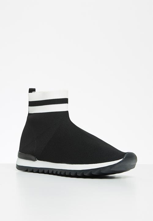 Cotton On - Dresden knitted sneaker boot - black