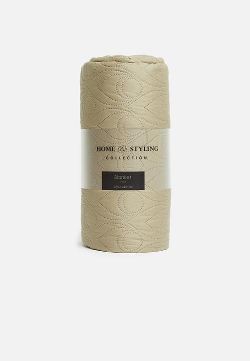 H&S - Quilt throw - taupe