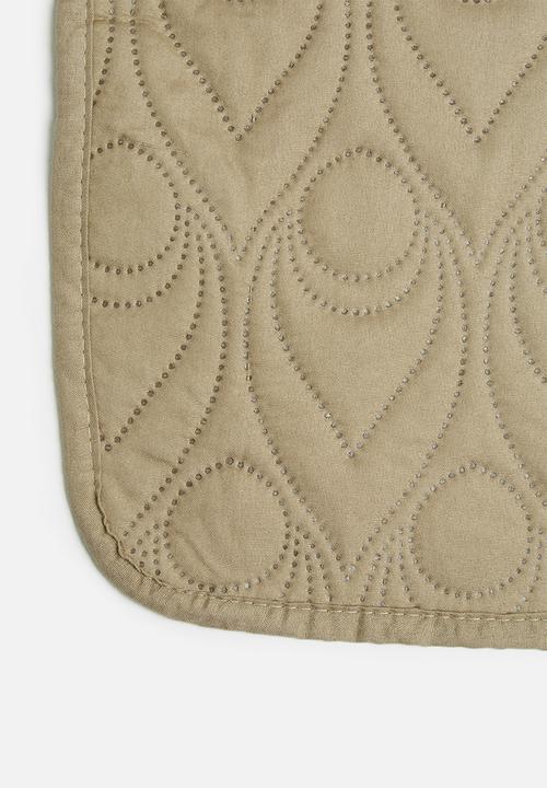 H&S - Quilt throw - taupe