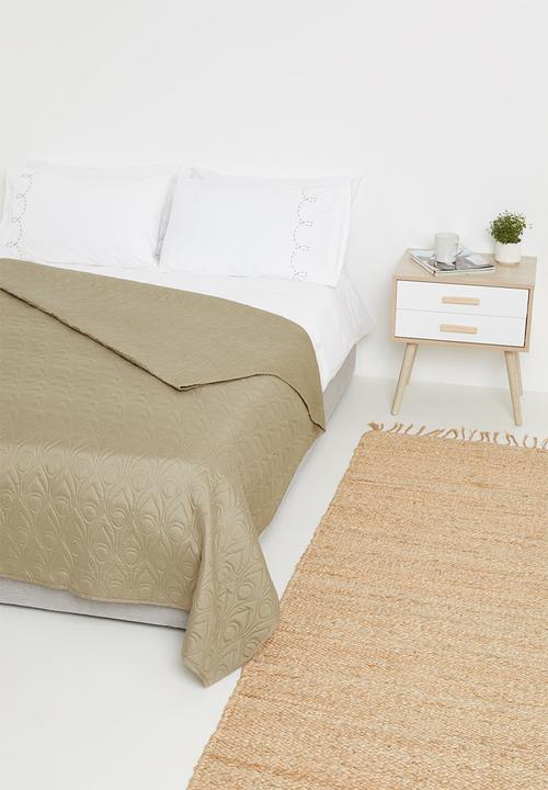 H&S - Quilt throw - taupe