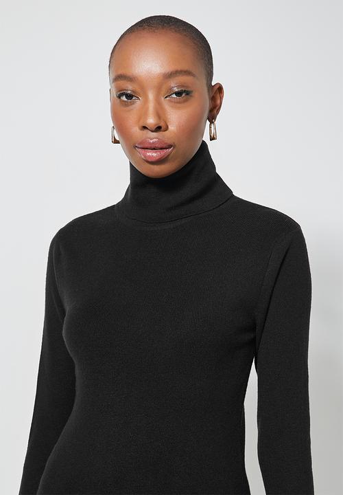 Superbalist - Raglan sleeve skinny rib jersey - black