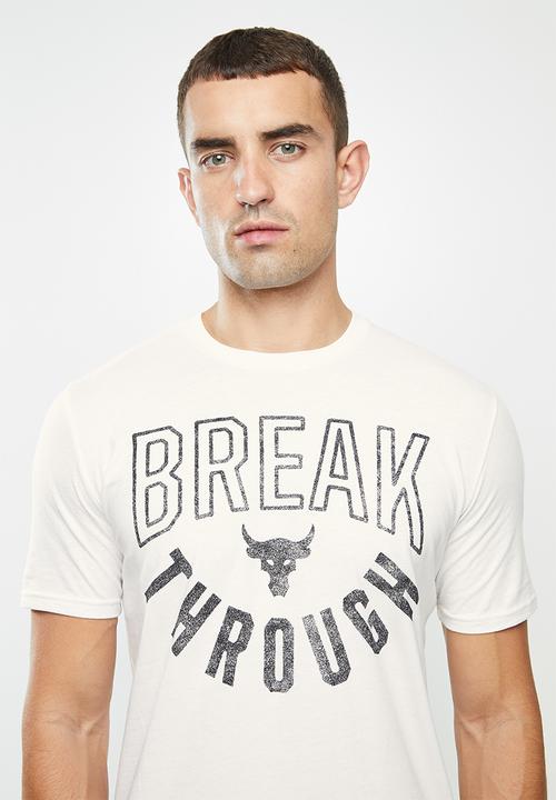 Under Armour - UA Project Rock Break Through short sleeve tee - white