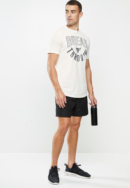 Under Armour - UA Project Rock Break Through short sleeve tee - white