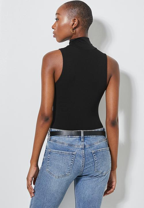Superbalist - 2 pack viscose turtleneck bodysuit - black & brown