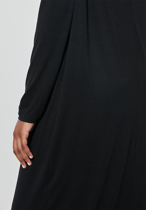 Superbalist - 2 pack poloneck dress with dropped shoulder - black & rust