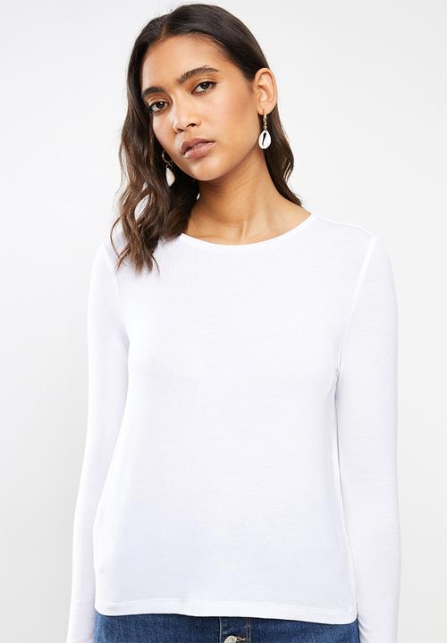 MANGO - Long sleeve T-shirt - white